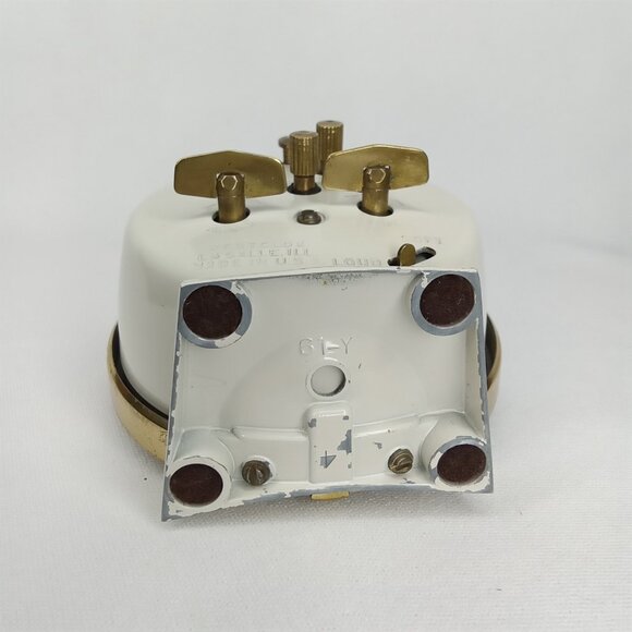 Vintage Alarm Clock Westclox Baby Ben White Metal Gold Trim Made In USA 1950s - Picture 9 of 10